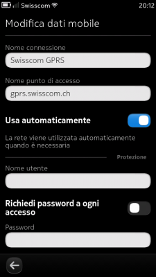 Nokia N9 Swisscom config1